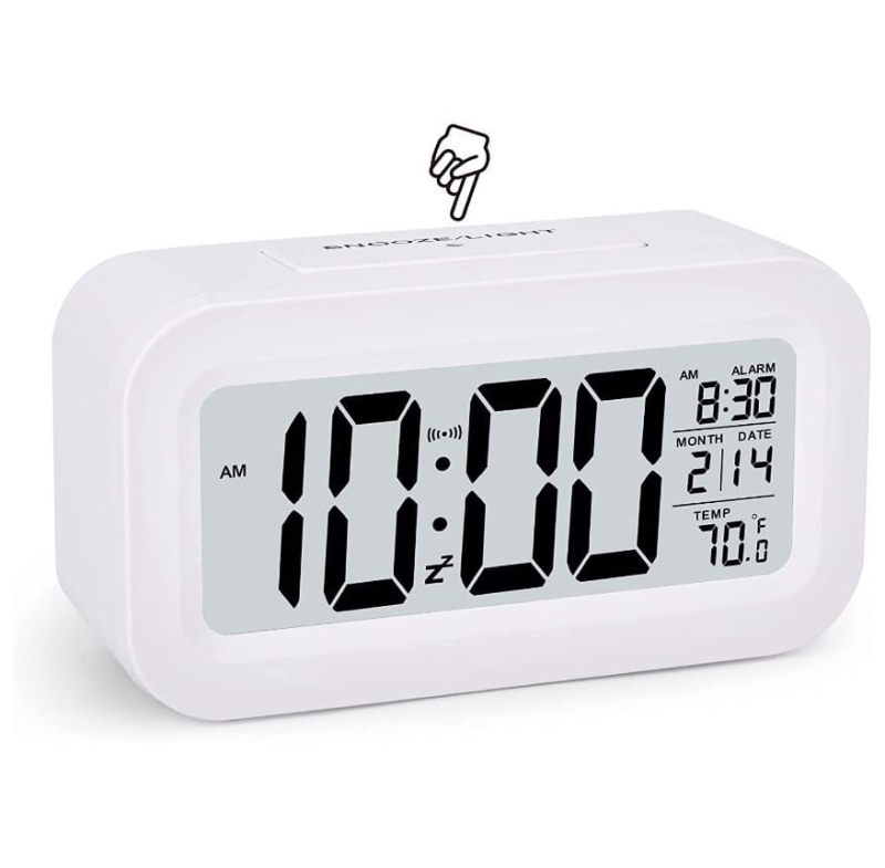Cyfrowy Budzik Lcd 4,3 Cala Bez Tykania Z Podświet
