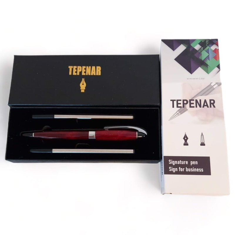 Zestaw Tepenar Pióro kulkowe czarne + 2 wkłady