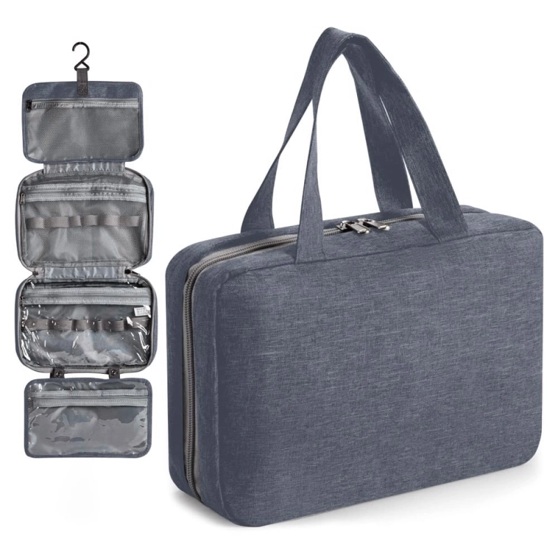Kosmetyczka podróżna organizer składany szary
