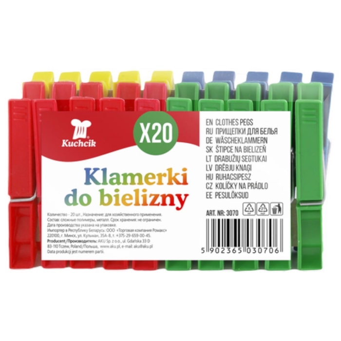 Klamerki do bielizny Kuchcik 20szt