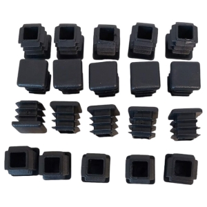 Zaślepka nakładka kwadratowa 20x20 mm 20szt czarne