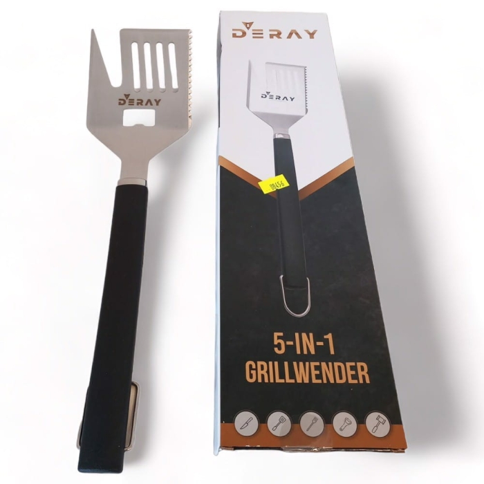 Łopatka do grilla DERAY 5 w 1 stal nierdzewna