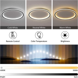 Lampa sufitowa LED ściemniana 28 W okrągła biała