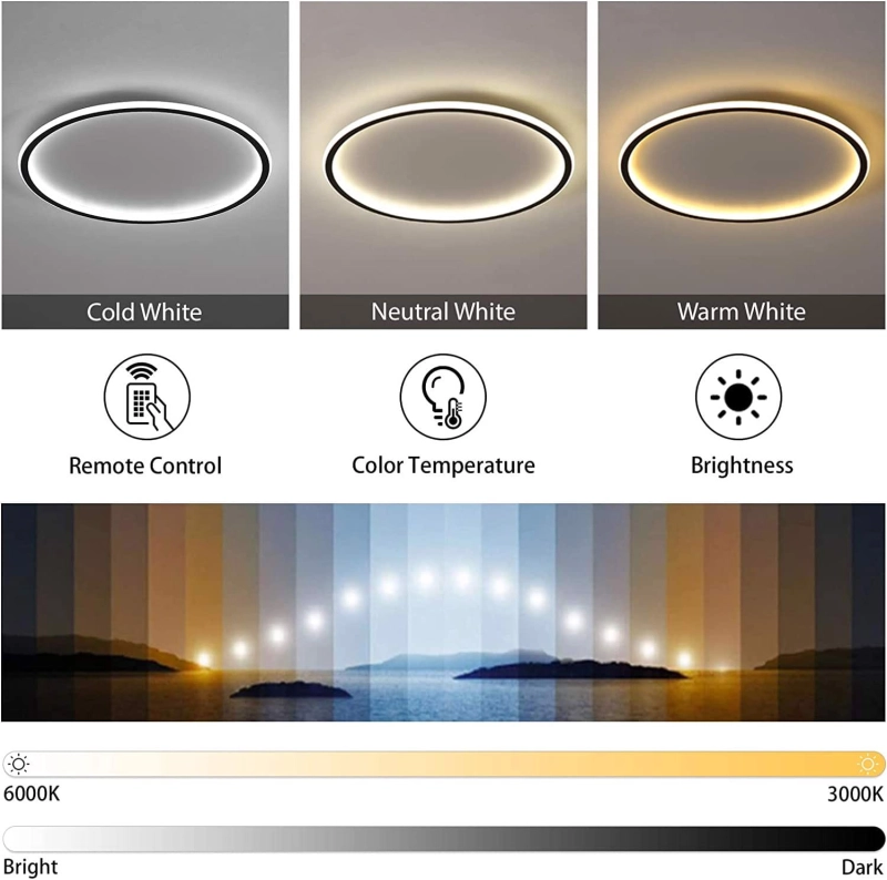 Lampa sufitowa LED ściemniana 28 W okrągła biała