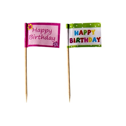 Wykałaczki bankietowe 8cm Happy Birthday 20szt