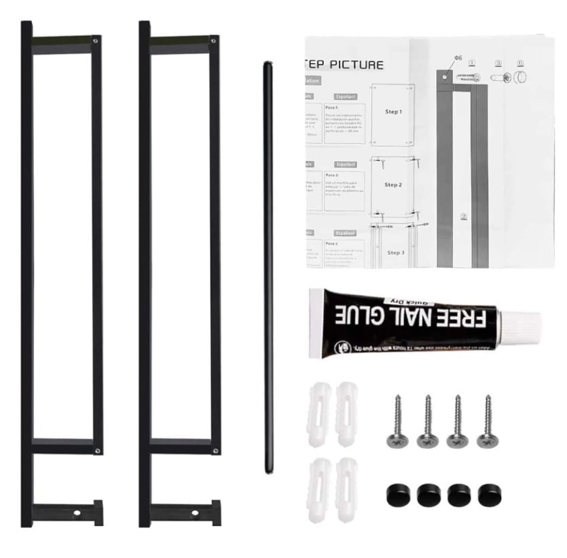 Wieszak Na Małe Ręczniki Ścienny 2Szt. Czarne