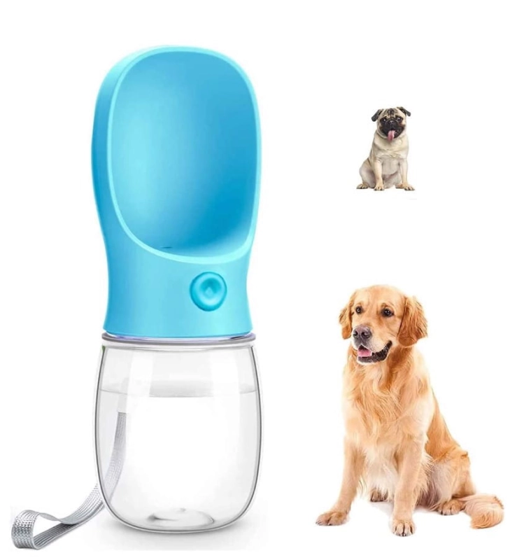 Przenośna Butelka Na Wodę Dla Psa 350Ml Niebieska
