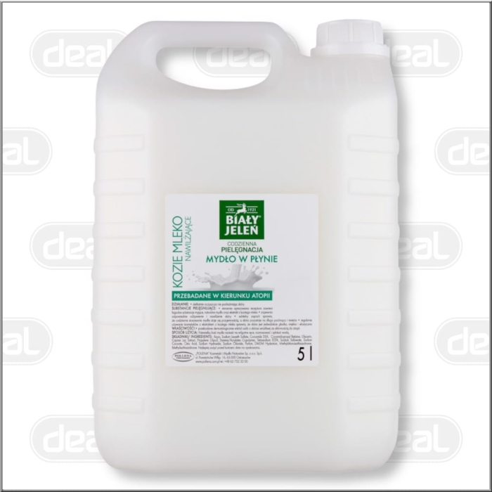 Mydło w płynie 5L Biały Jeleń  Kozie mleko 1szt