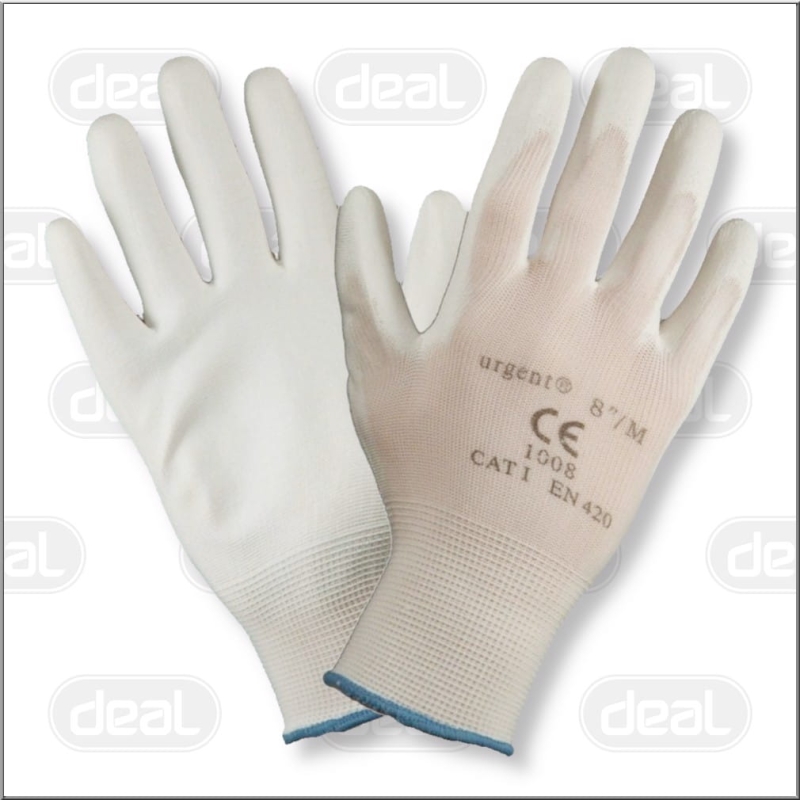 Rękawice robocze białe Drogos 12szt