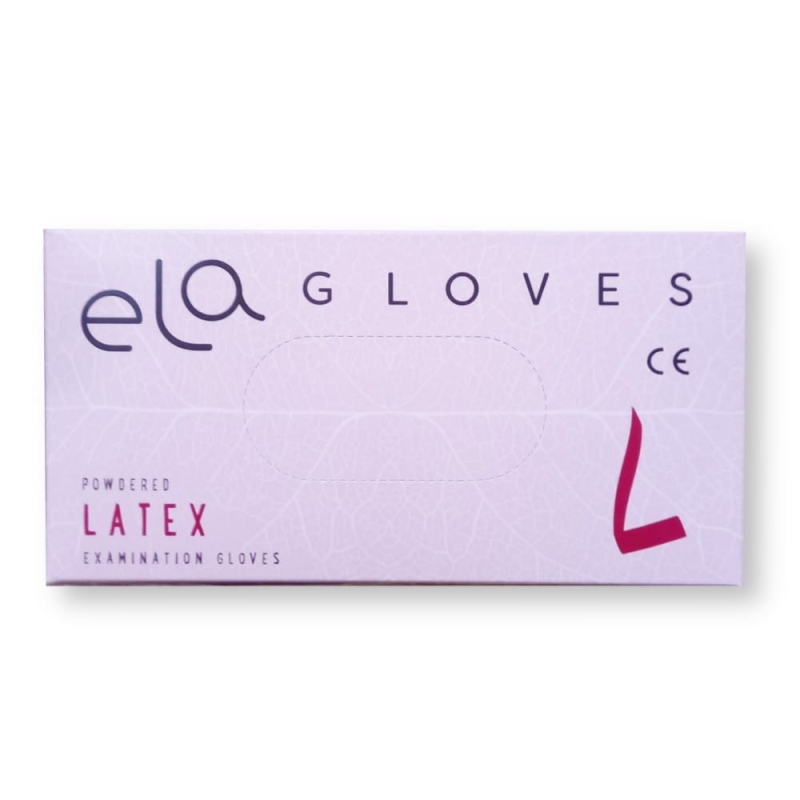 Rękawice Lateksowe Pudrowane L Ela 100 Szt