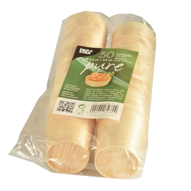 Kubek Fingerfood Fi 4,5Cm Drewniany Pucharek 50Szt