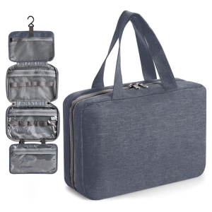 Kosmetyczka podróżna organizer składany szary