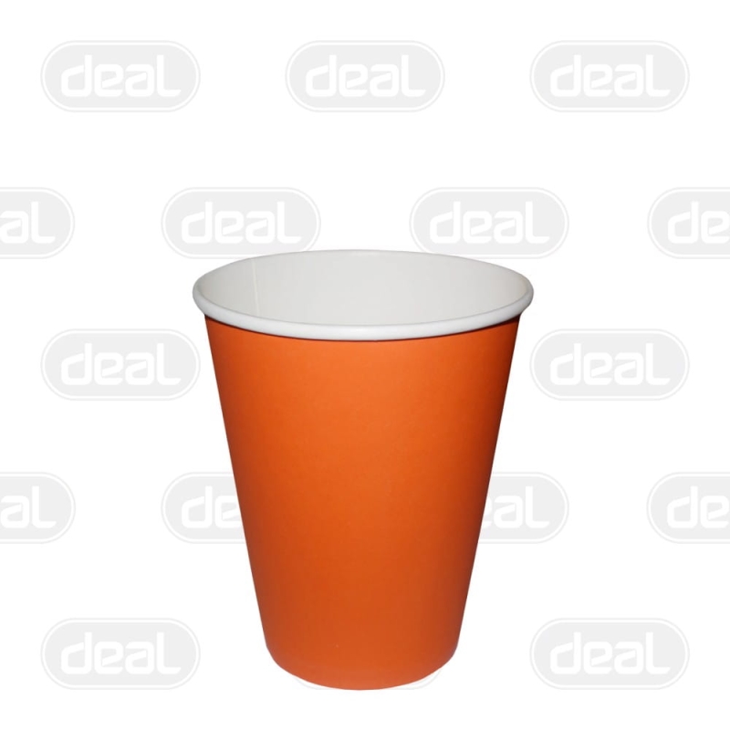 Kubek papierowy 240ml pomarańczowy 50szt $ (opłata SUP)