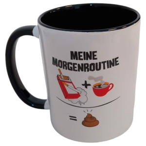 Śmieszny kubek 320 ml biało czarny