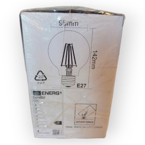 Brązowe Żarówki LED G95 Filament E27 4W 400 lumen
