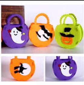 Halloweenowe Torebki Na Cukierki Filcowe 4 Szt.
