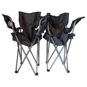 Składane 2 krzesła kempingowe do 120kg szare