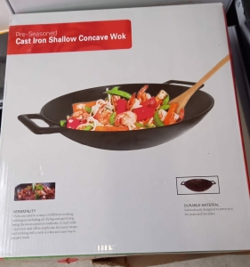 KICHLY Wok żeliwny, szef kuchni, jakość 30,5 cm