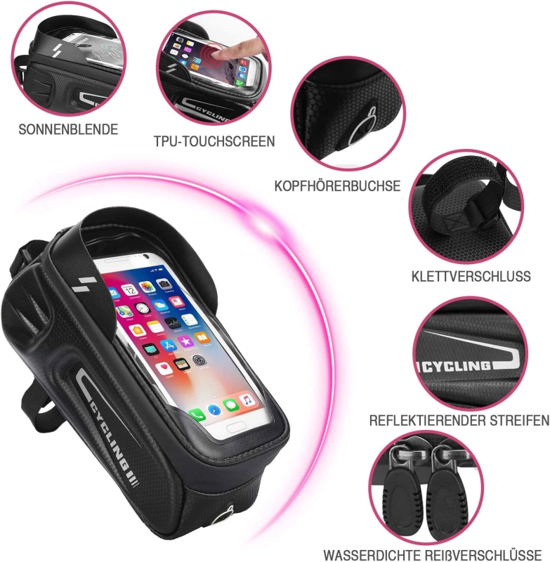 Wodoodporna Sakwa Torba Rowerowa Uchwyt Na Telefon