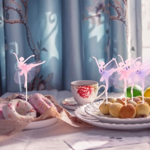 Topper na Muffiny Ciasto Dekoracja Balerina 10szt
