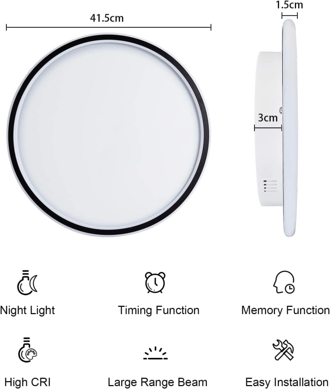 Lampa sufitowa LED ściemniana 28 W okrągła biała