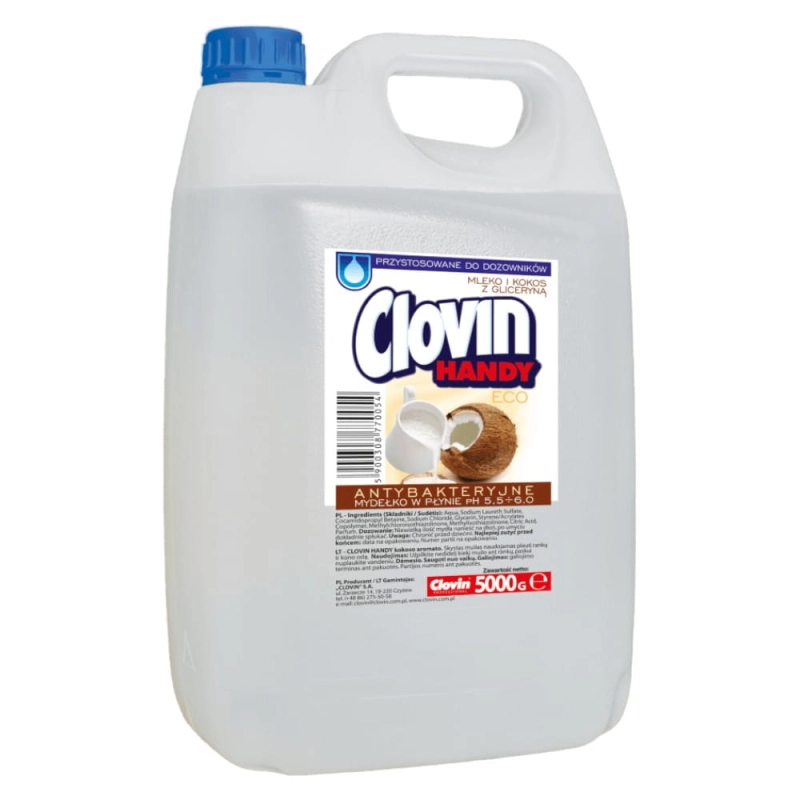 Mydło Clovin Handy Eco mleko i kokos 5L 1szt