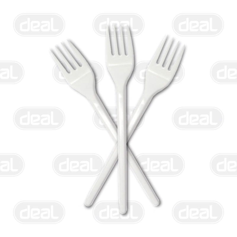 Widelec plastikowy biały 16cm 100szt