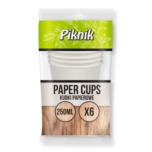 Kubek papierowy 250ml Piknik 6 szt $ (opłata SUP)