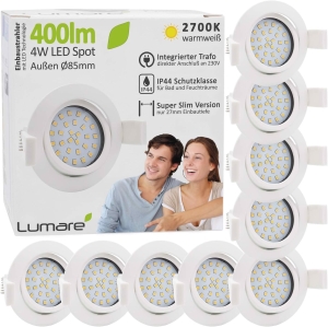 Lampa Reflektor do Zabudowy LED 4W IP44 85mm 9szt