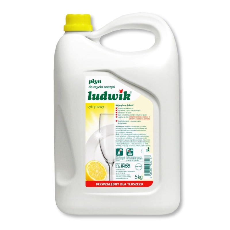 Ludwik Płyn Do Naczyń 5 L Cytryna