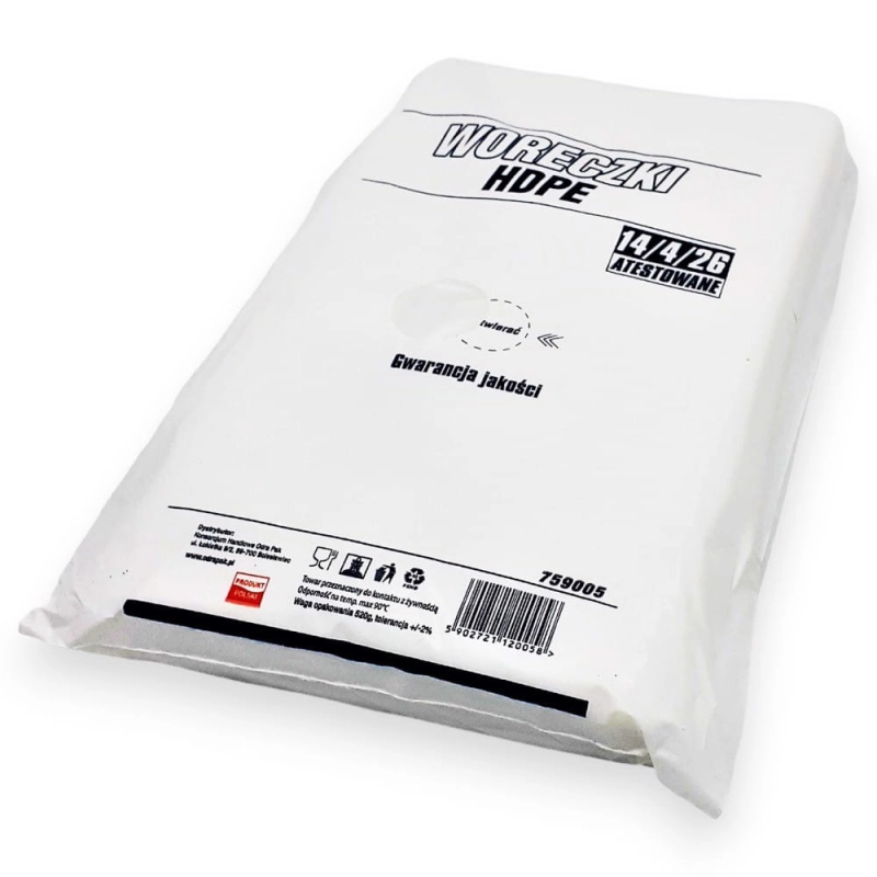 Torebki woreczki HDPE 14x26/4 cm 6mic 800szt-1