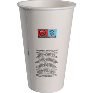 Kubek papierowy na kawę 480ml biały 50szt $ (opłata SUP)