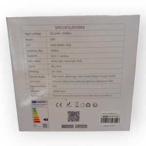 Lampa sufitowa Inteligentna LED 28W Kolor RGB