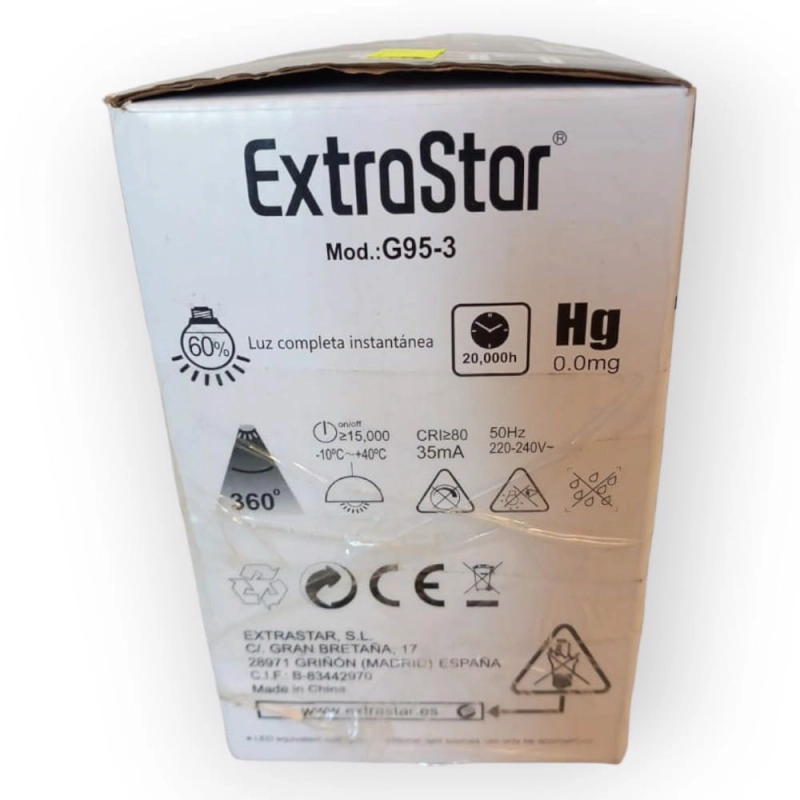 Brązowe Żarówki LED G95 Filament E27 4W 400 lumen