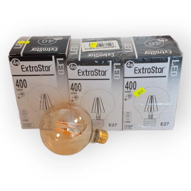 Brązowe Żarówki LED G95 Filament E27 4W 400 lumen