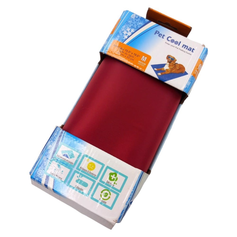 Mata Chłodząca Dla Psów I Kotów 40X50Cm Czerwona