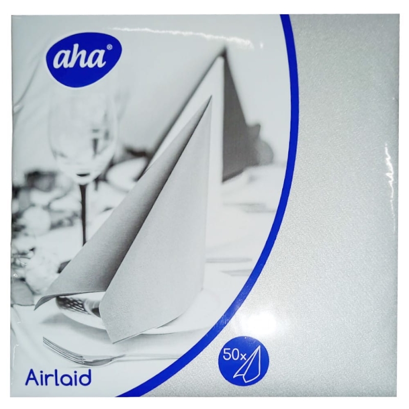 Serwetka Airlaid 40x40 flizelina srebrna 50szt