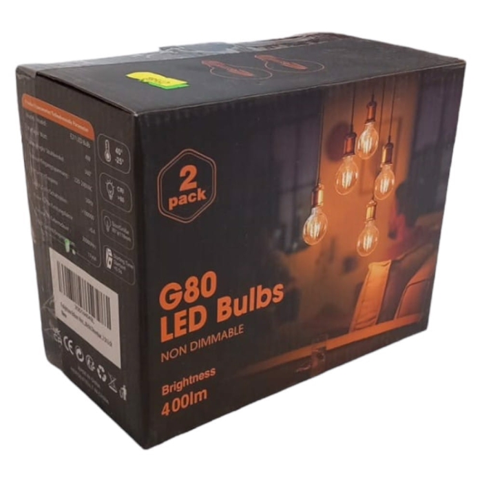 Żarówka LED Okrągła Dekoracyjna Vintage 4W 2szt