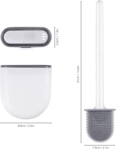 Szczotka do WC silikonowa elastyczna Biała