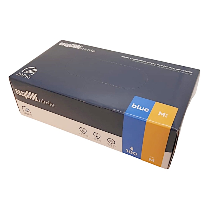 Rękawice nitrylowe niebieskie M bezpudrowe 100 szt