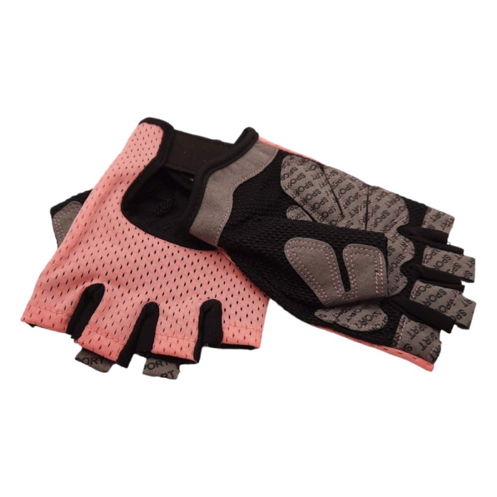 Rękawiczki treningowe amortyzacja siłownia XL róż
