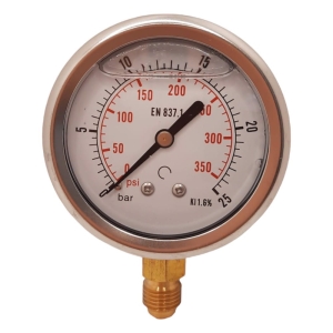 Manometr przyłącze od dołu (0 - 25 bar) 63 mm