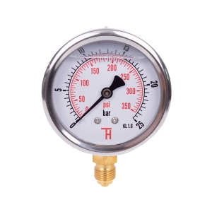Manometr przyłącze od dołu (0 - 25 bar) 63 mm