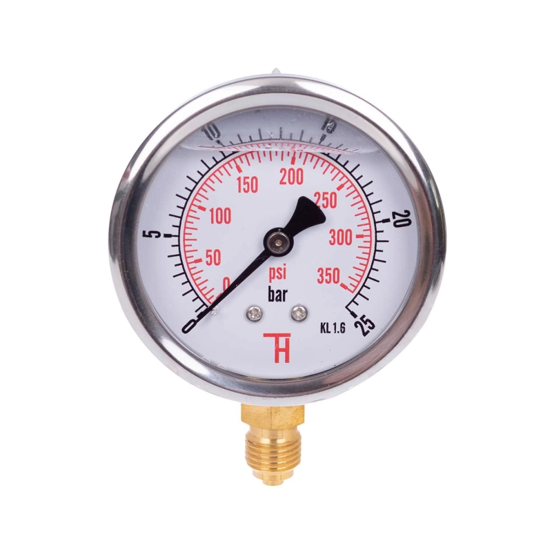 Manometr przyłącze od dołu (0 - 25 bar) 63 mm