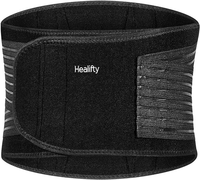 Gorset treningowy czarny elastyczny pas fitness