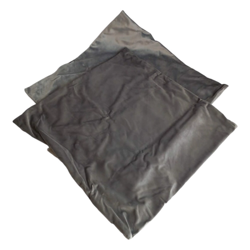 Poszewka Na Poduszkę Aksamitna 50x50 Szara 2szt