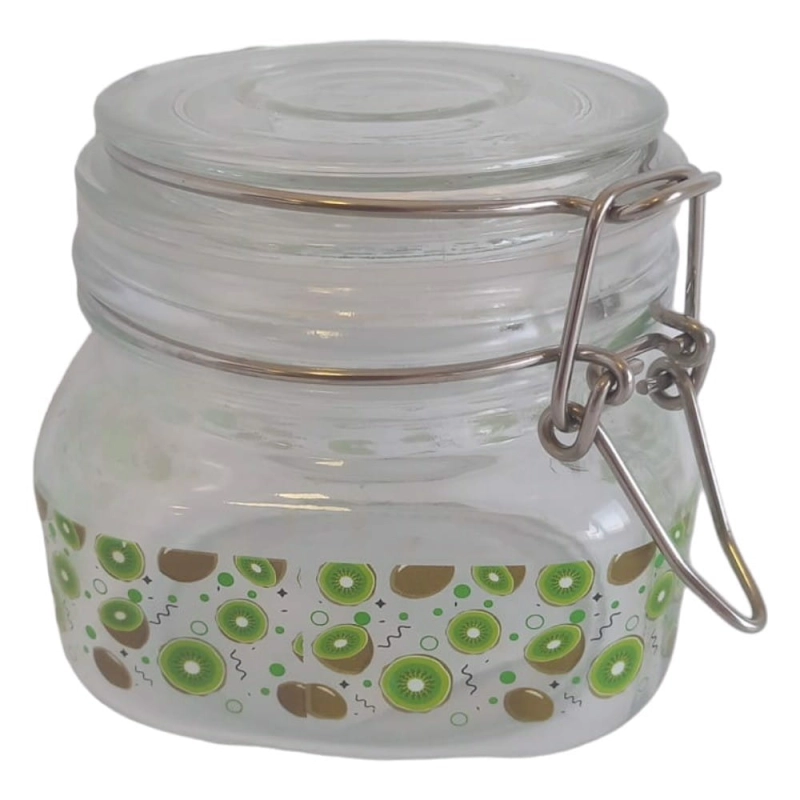 Słoik Szklany z Klipsem Wek Ozdobny 500ml Kiwi