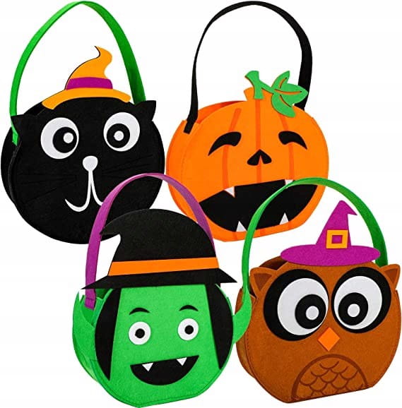 Torba Na Cukierki Halloween Dynia Kot  4 Szt.