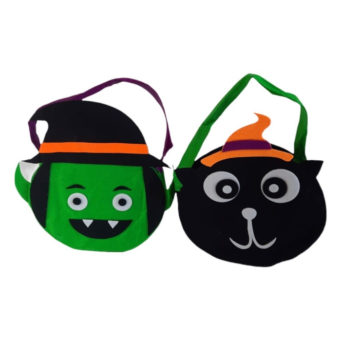 Torba Na Cukierki Halloween Dynia Kot  4 Szt.