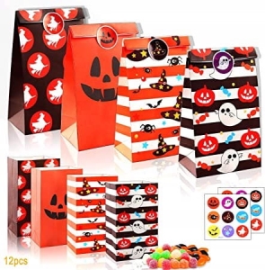 Torby na Słodycze Halloween Papierowe 20x12 12 szt